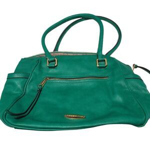 Liz Claiborne Green Faux Leather Satchel / Shoulder Purse